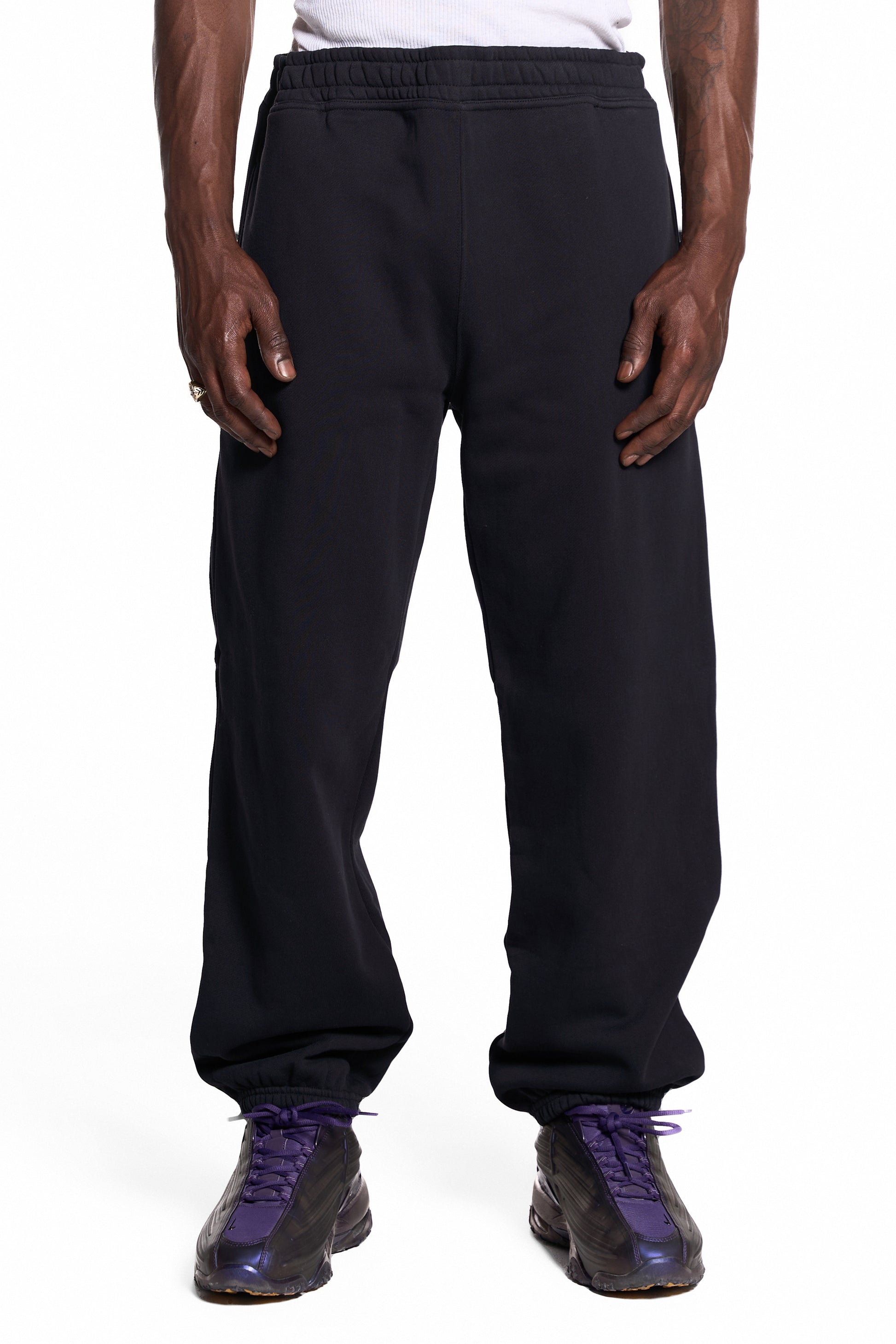 450GSM Heavyweight Cotton Cuffed Sweatpants. Combed Recycled Cotton. Sustainable.