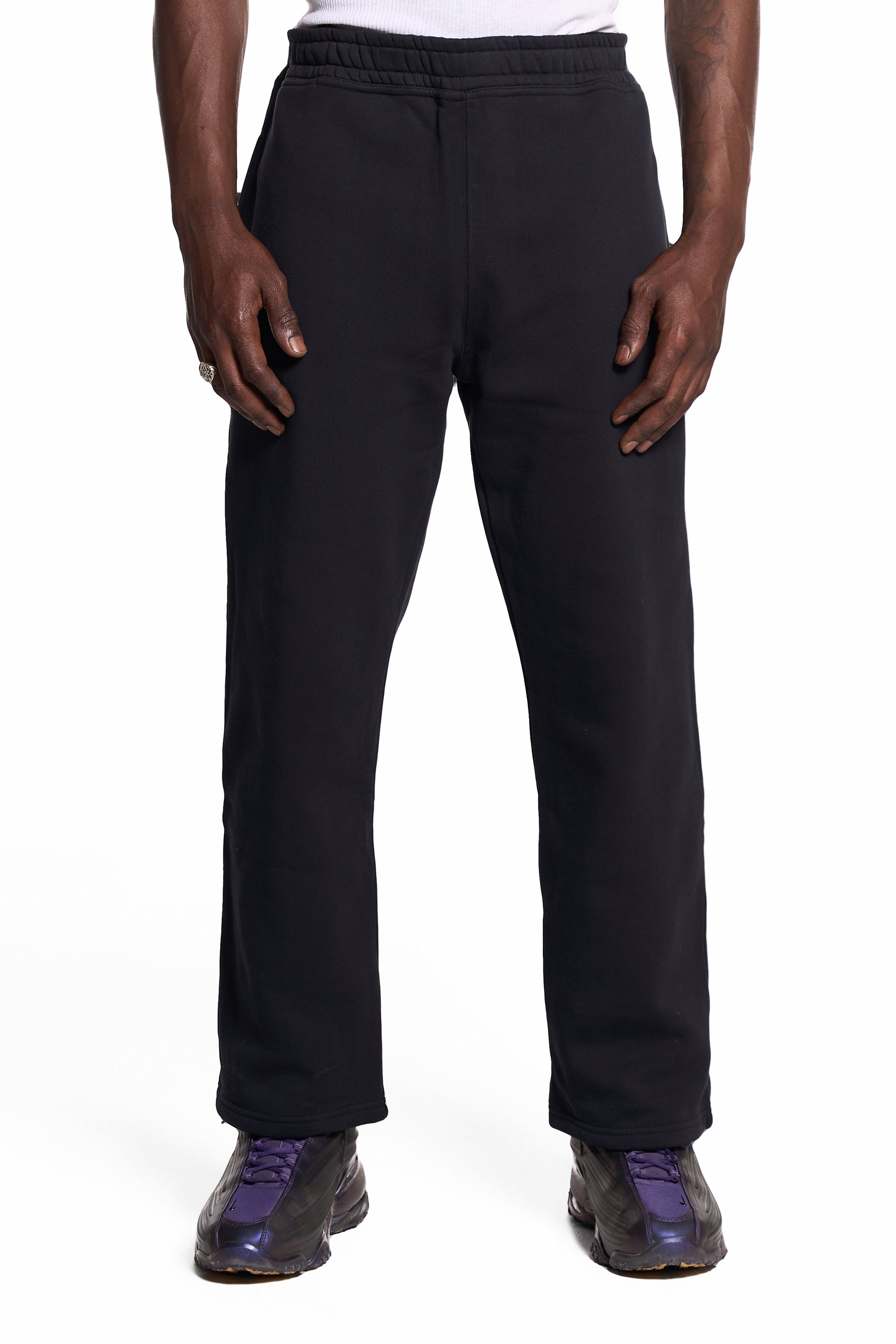 450GSM Heavyweight Cotton Open Hem Sweatpants. Combed Recycled Cotton. Sustainable.