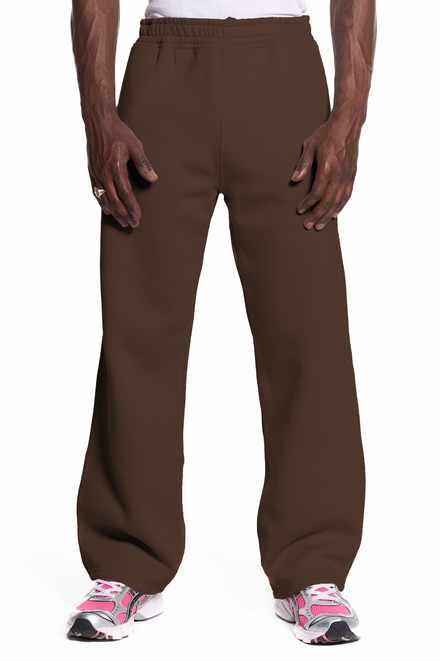 450GSM Cotton Blend Sweatpants Open Hem