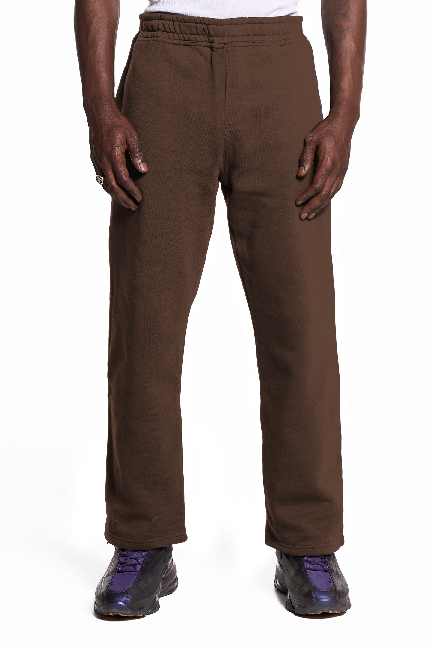 450GSM Cotton Sweatpants Open Hem