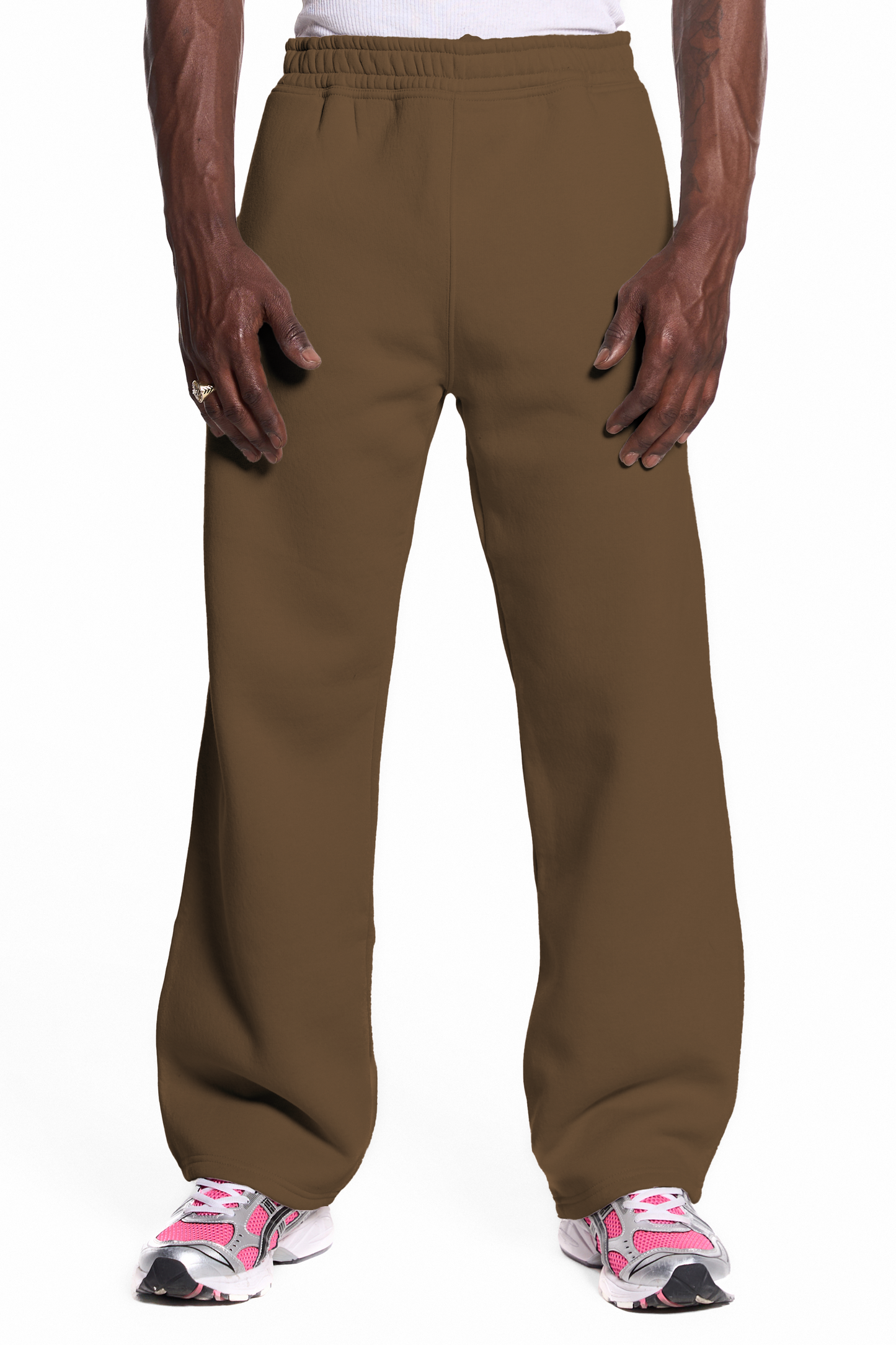 450GSM Cotton Blend Sweatpants Open Hem