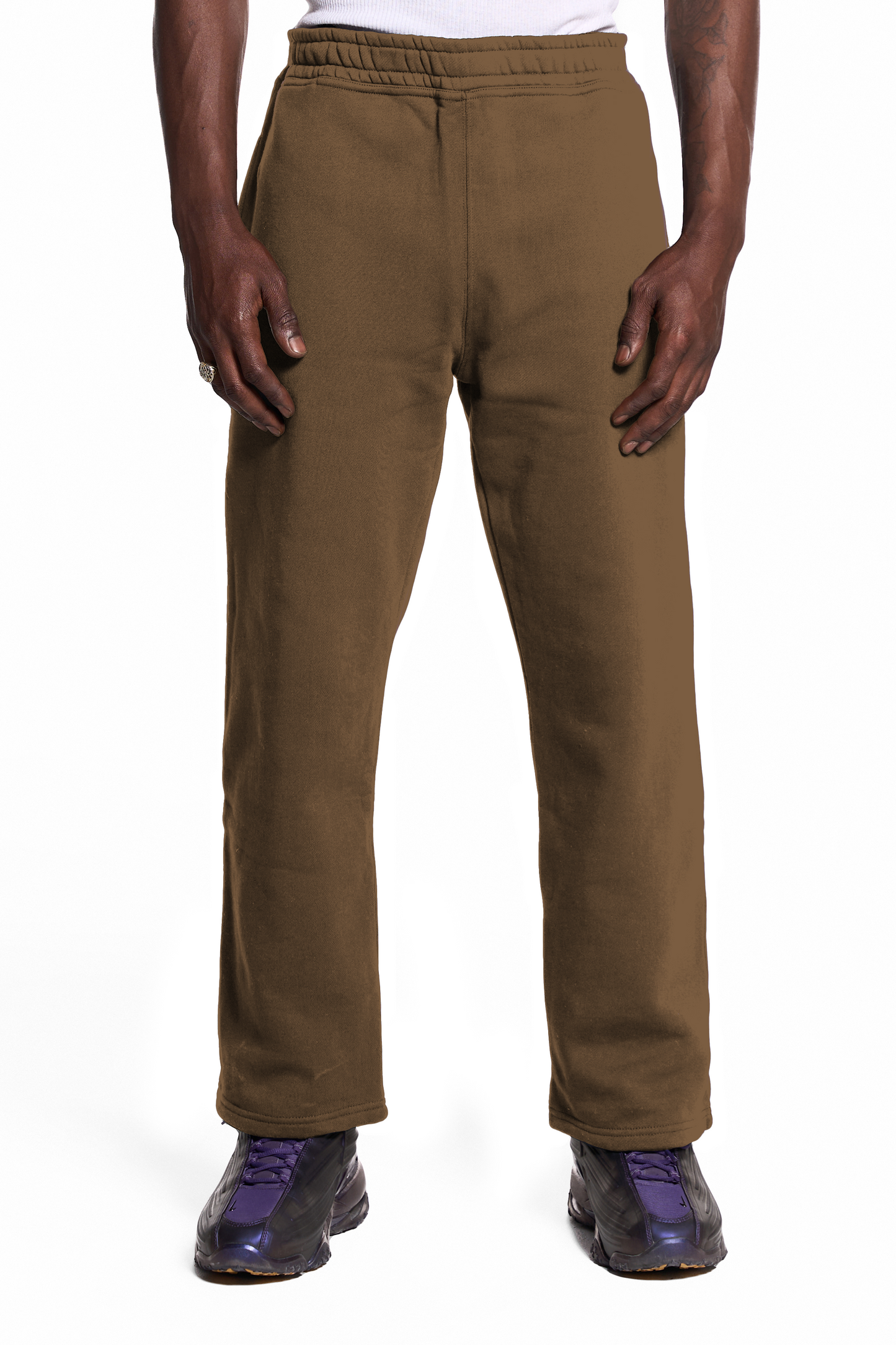 450GSM Cotton Sweatpants Open Hem
