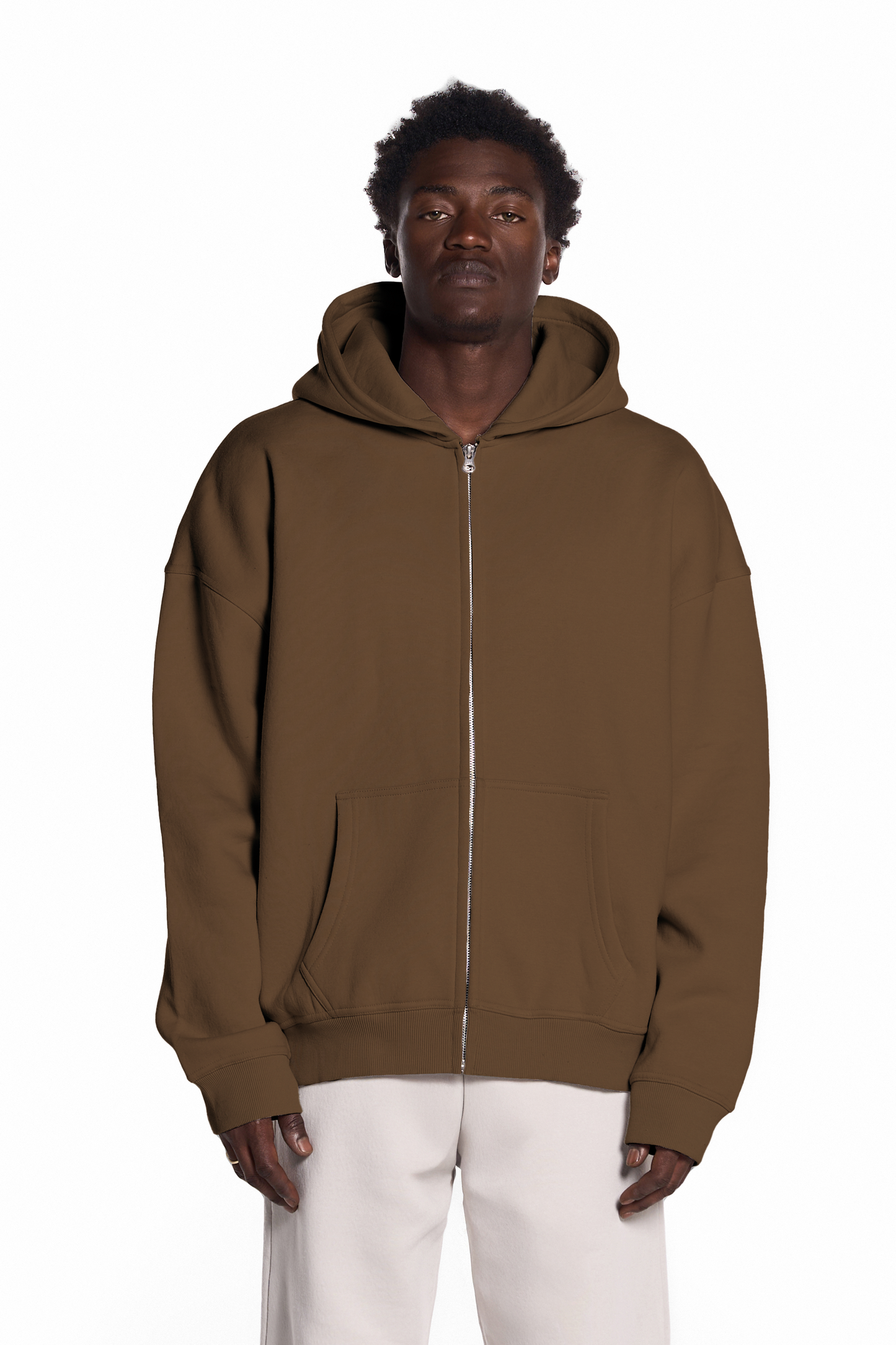 450GSM Cotton Blend Zip Up Hoodie