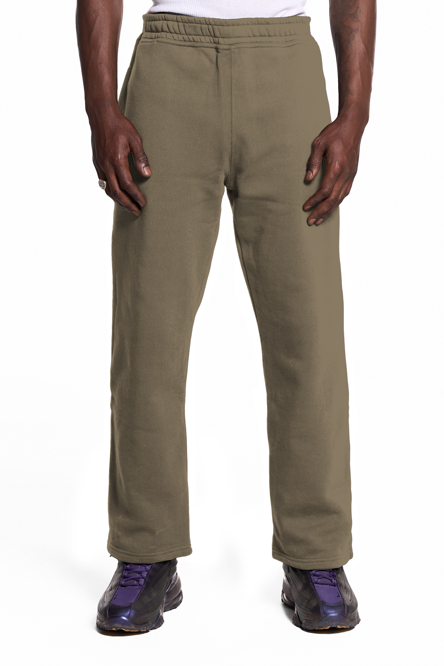 450GSM Cotton Sweatpants Open Hem