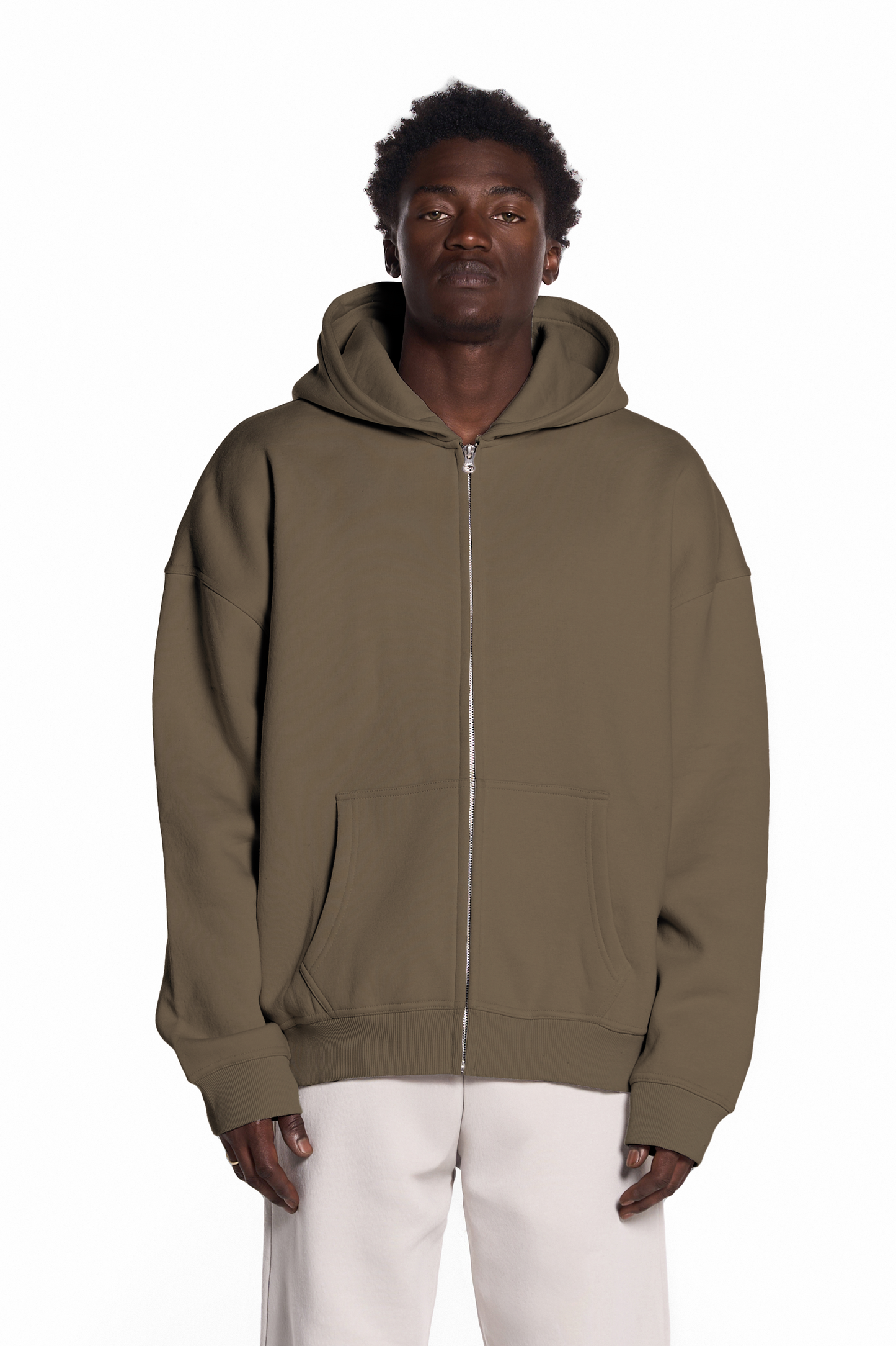 450GSM Cotton Blend Zip Up Hoodie
