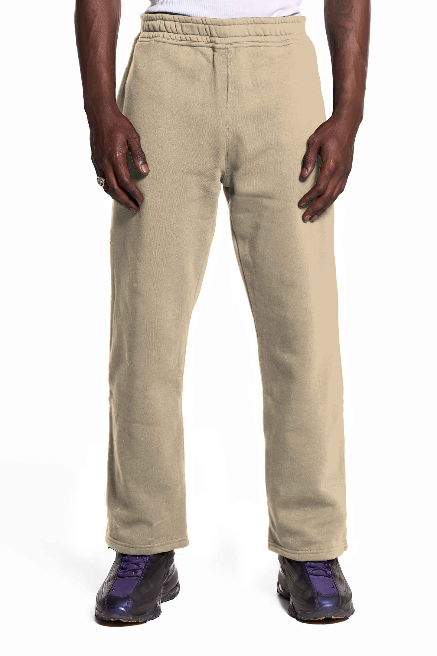 450GSM Cotton Sweatpants Open Hem