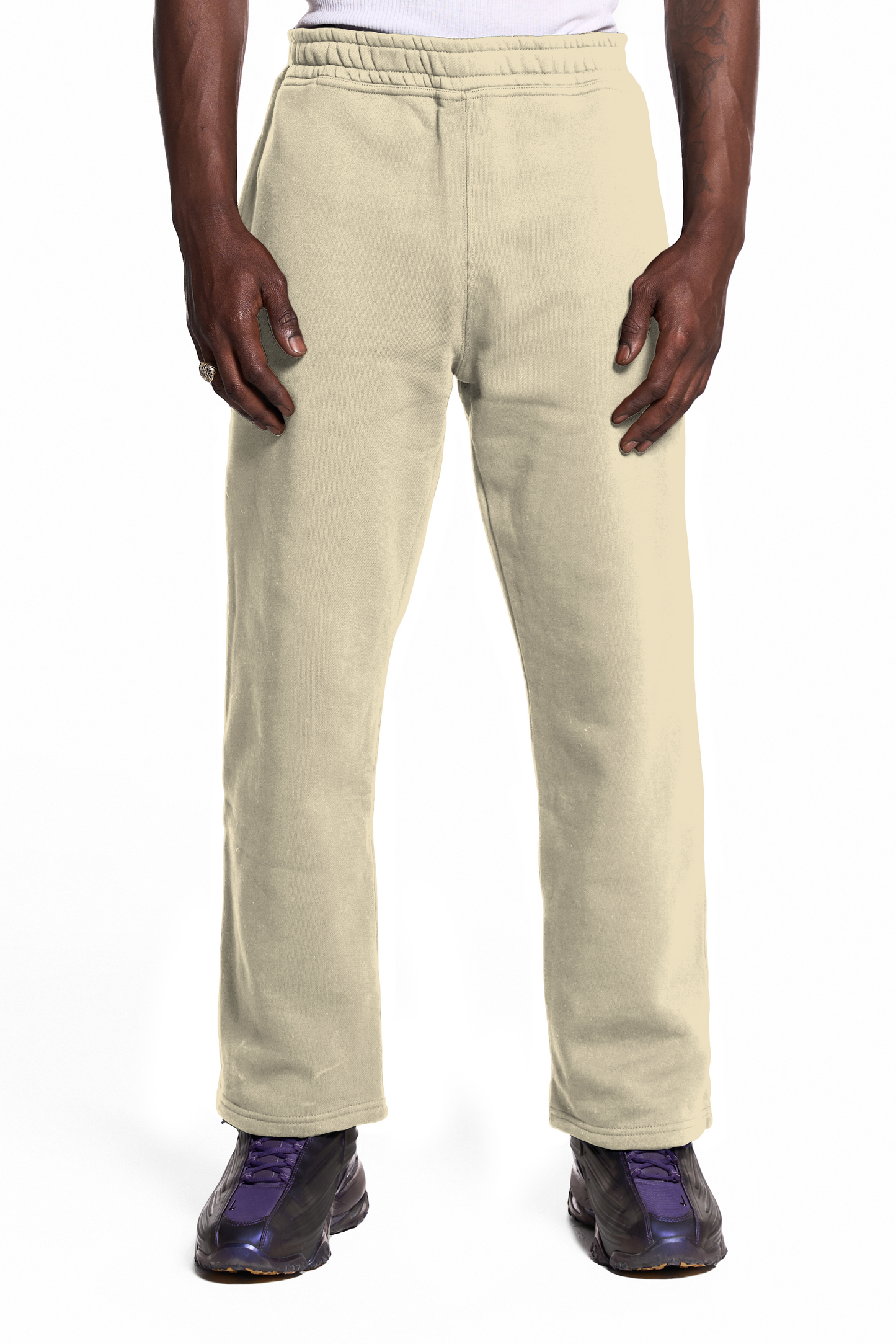 450GSM Cotton Sweatpants Open Hem