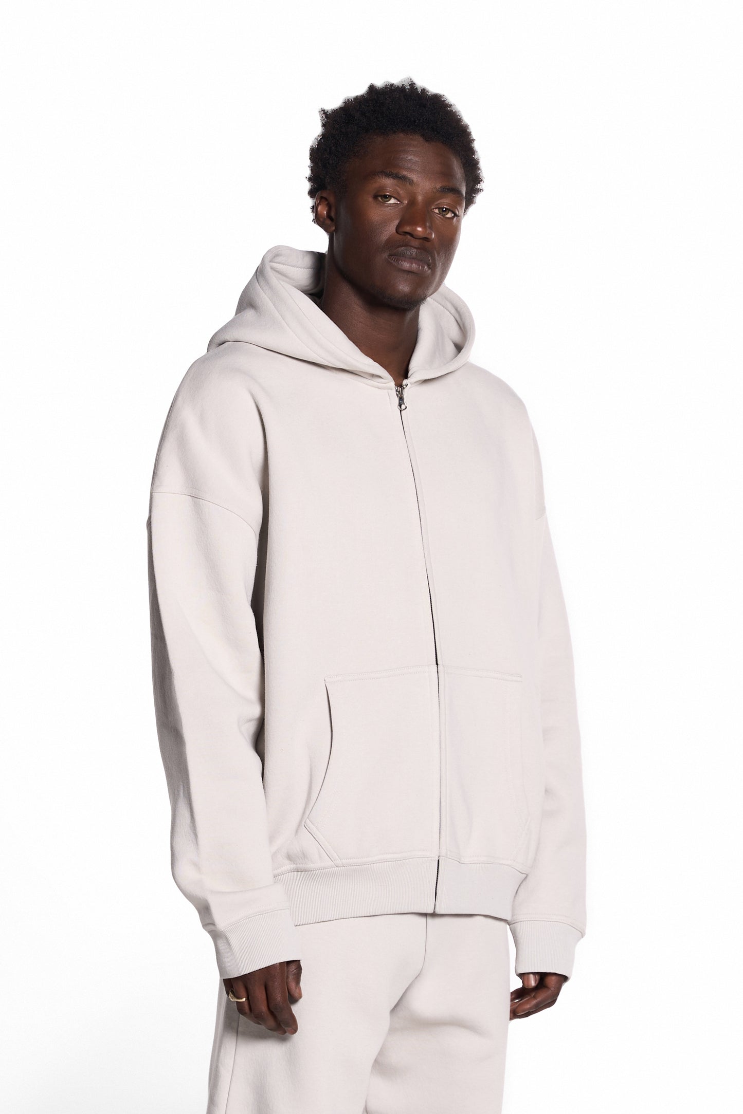 450GSM Cotton Blend Zip Up Hoodie