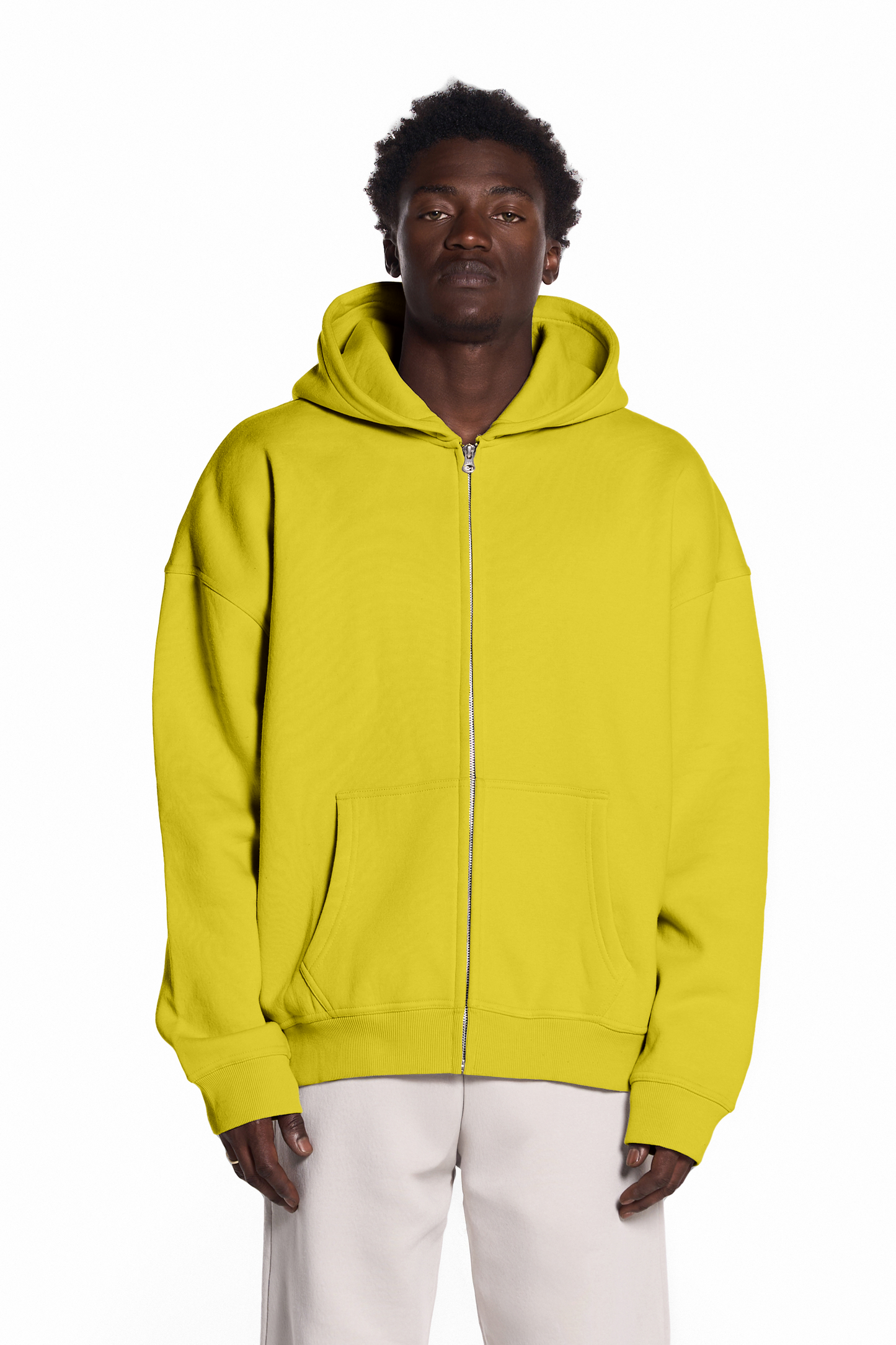 450GSM Cotton Blend Zip Up Hoodie