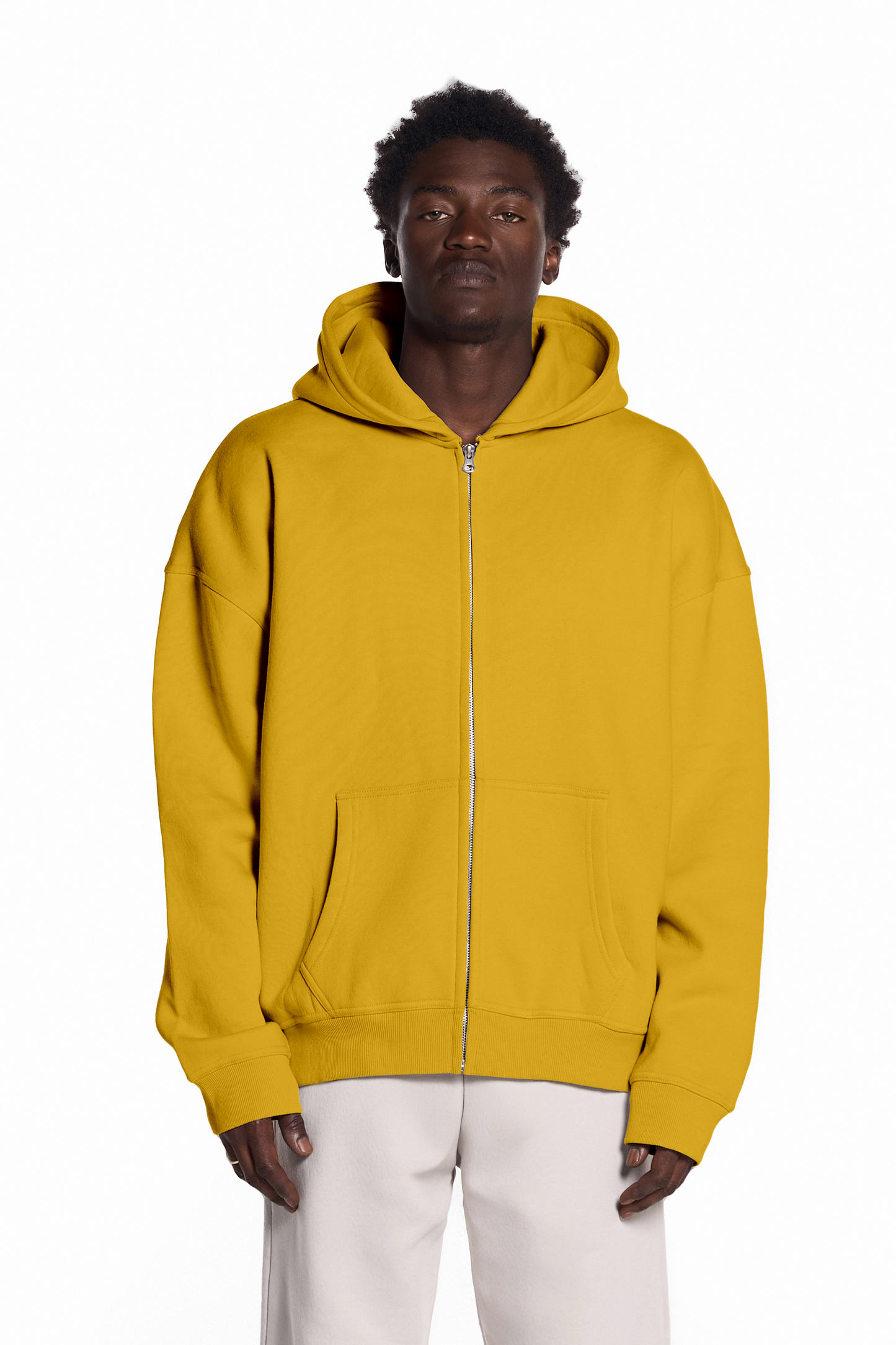 450GSM Cotton Blend Zip Up Hoodie
