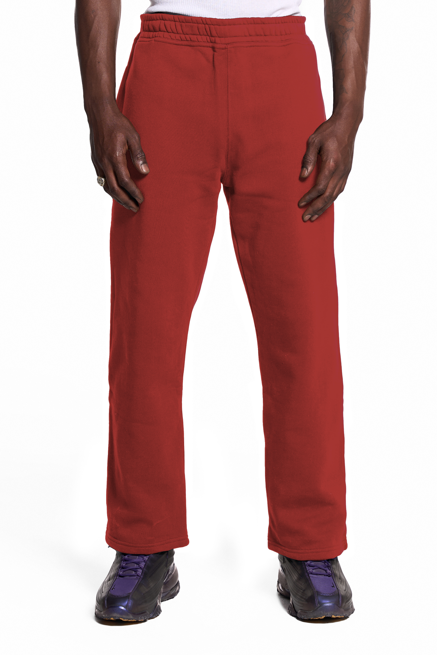 450GSM Cotton Sweatpants Open Hem