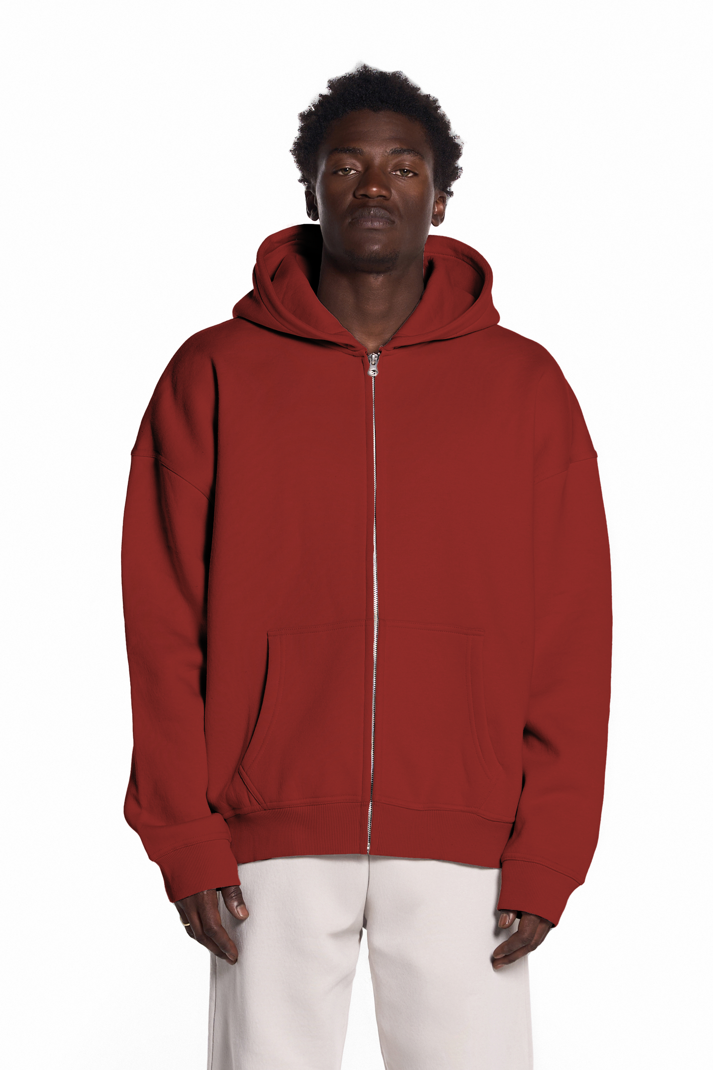 450GSM Cotton Blend Zip Up Hoodie