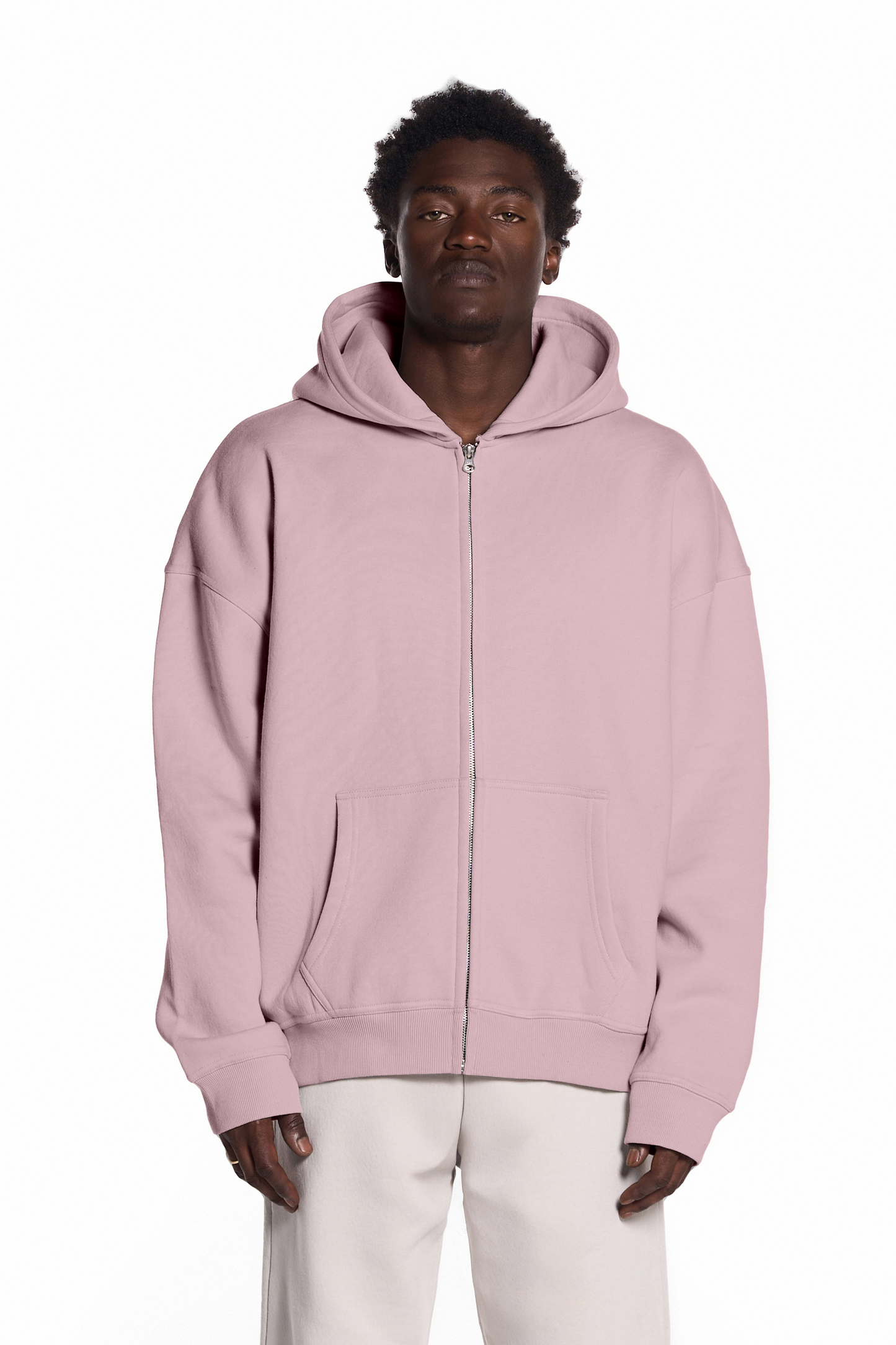 450GSM Cotton Blend Zip Up Hoodie