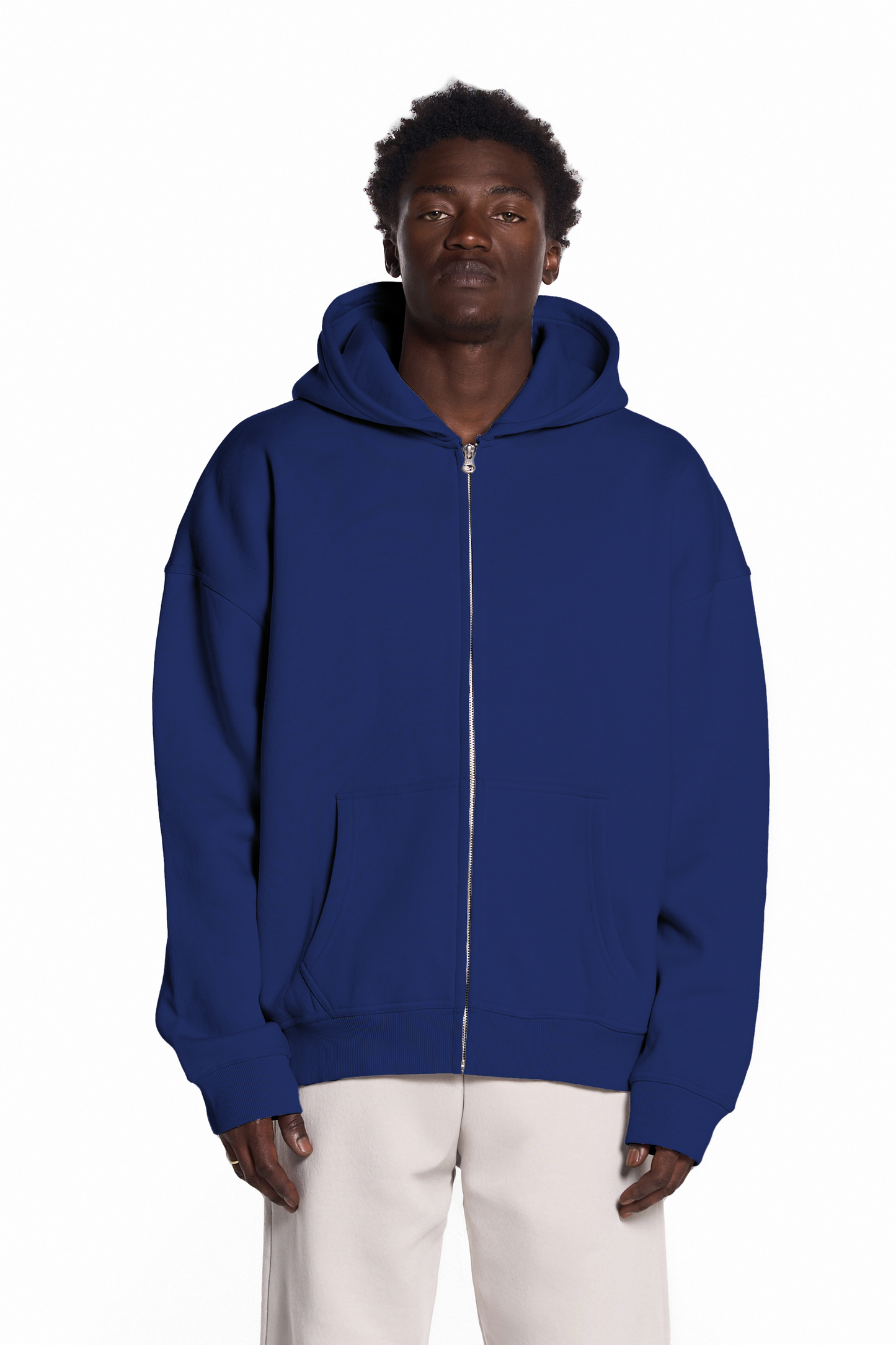 450GSM Cotton Blend Zip Up Hoodie