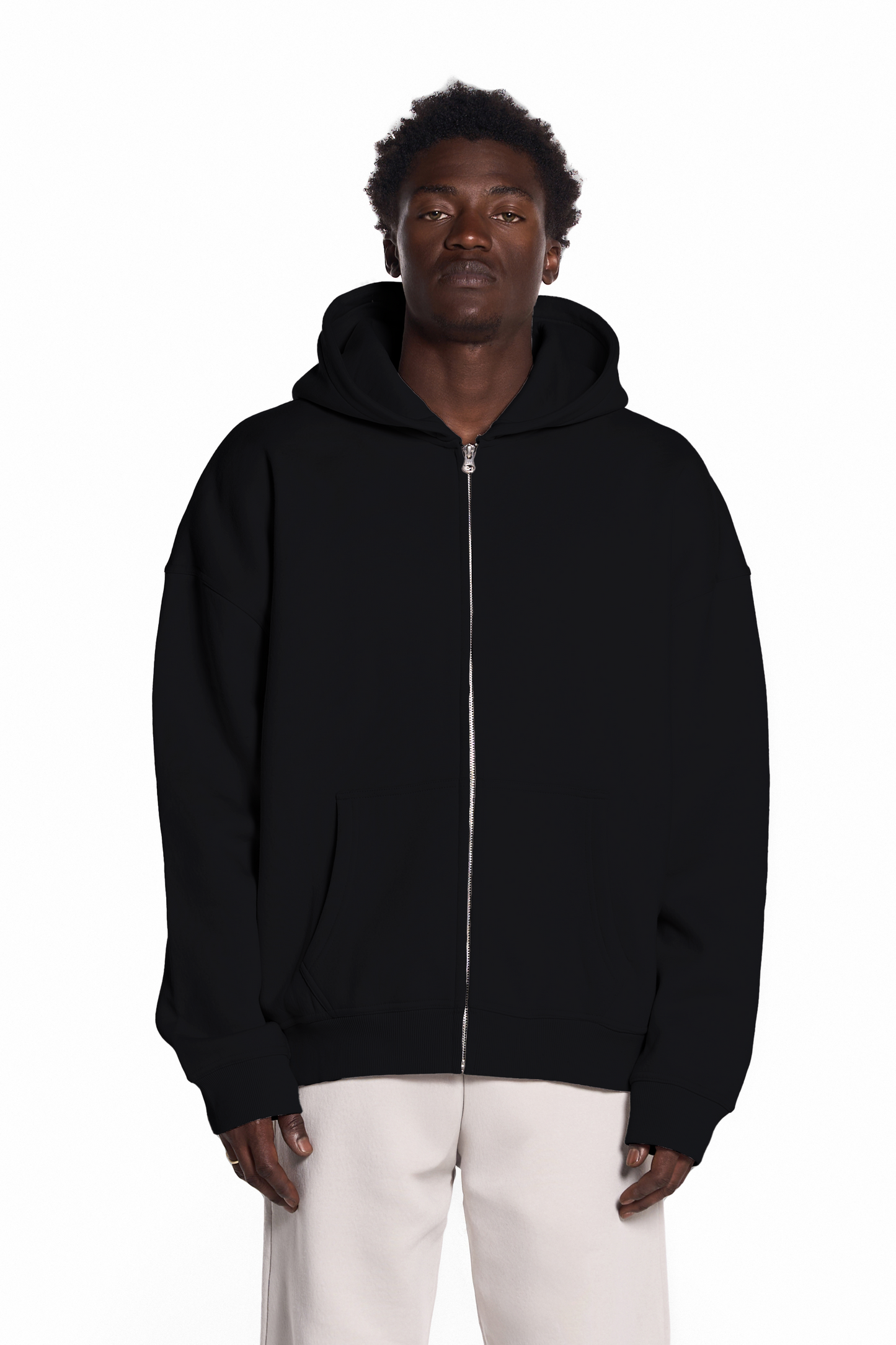 450GSM Cotton Blend Zip Up Hoodie