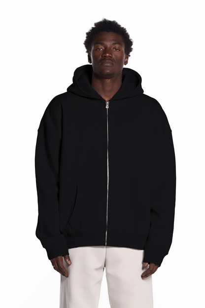 450GSM Cotton Blend Zip Up Hoodie