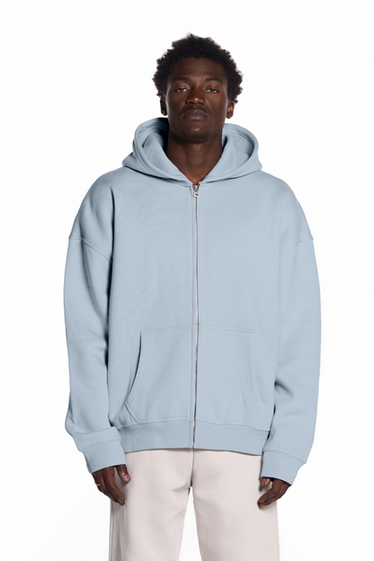 450GSM Cotton Blend Zip Up Hoodie