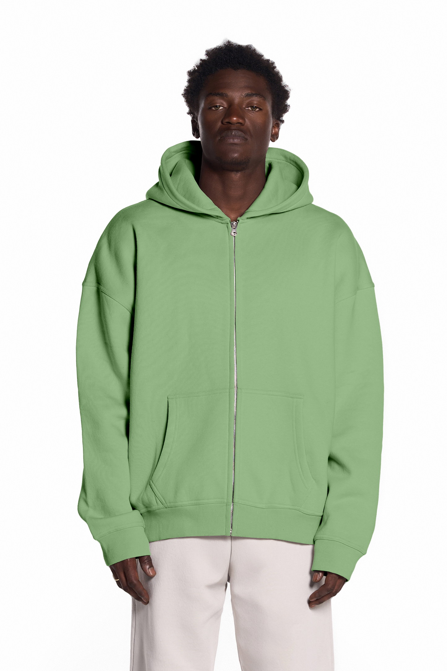 450GSM Cotton Blend Zip Up Hoodie
