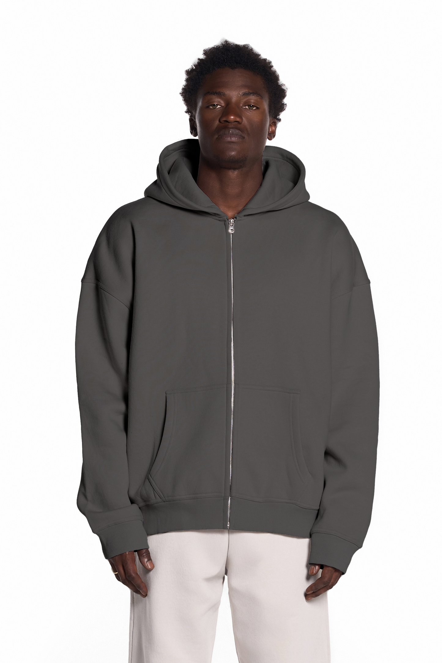 450GSM Cotton Blend Zip Up Hoodie