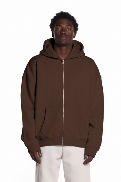 450GSM Cotton Blend Zip Up Hoodie