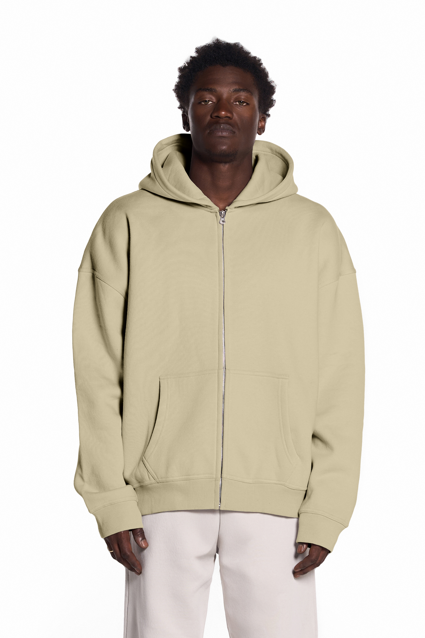 450GSM Cotton Blend Zip Up Hoodie